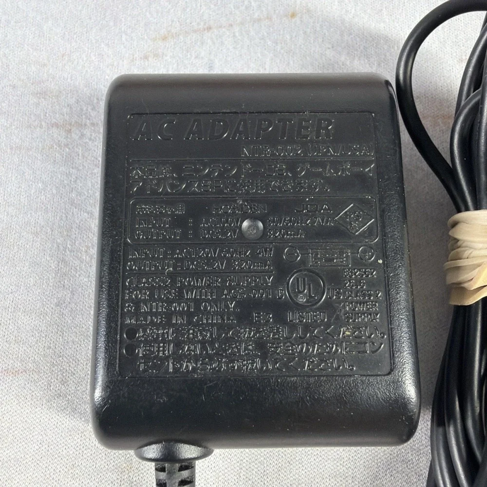 Original Nintendo OEM NTR-002 Power Supply AC Adapter for Nintendo SP/DS